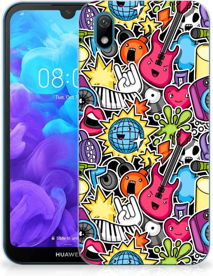 Huawei Y5 (2019) Silicone Back Cover Punk Rock
