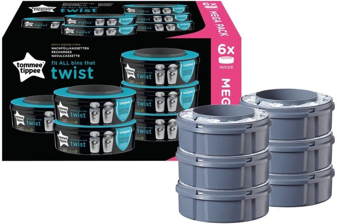 Tommee Tippee twist and click Luieremmernavulling - 6 stuks - compatibel met Sangenic Tec