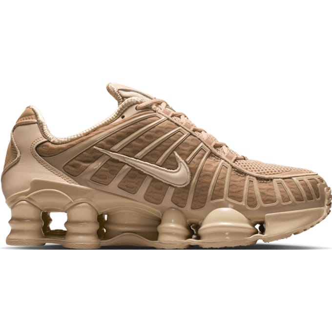 Nike Shox Sneakers Dames - Beige - Maat 38.5 - Mesh/Synthetisch