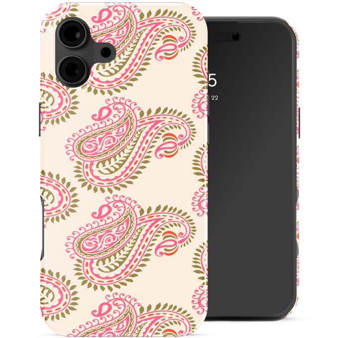 Selencia Hoesje - Geschikt voor Apple iPhone 16 - Backcover - Paisley Blush