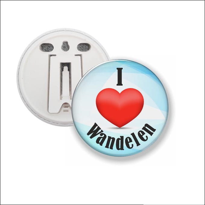 Button Met Clip 58 MM - I Love Wandelen