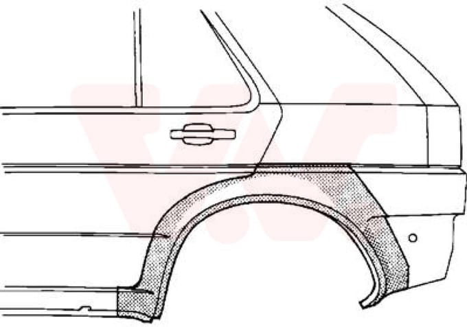 Van Wezel - ACHTER SCHERM VOOR OPEL ASTRA F 1991-1998 ARC881768VWAN