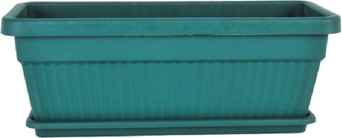 1+1 Bloembak en gratis schaal groen 22L 62x25cm