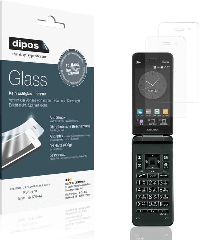 dipos – 2x Matte Pantserfolie geschikt voor Kyocera Gratina KYF44 | 9H Screenprotector