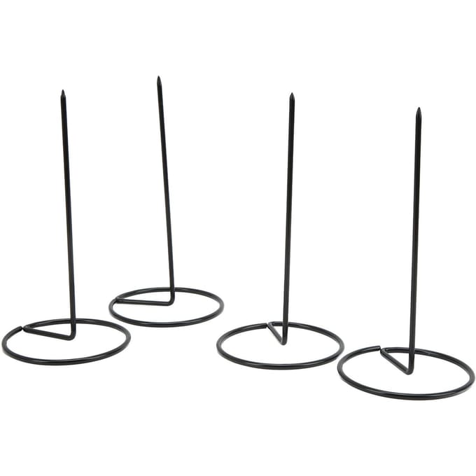 4 stuks Bonhouder Zwart 14,5 cm Lang Stabiele Basis Afneembaar Ontwerp Herbruikbaar Beschermend Rubber black