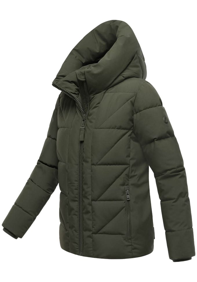 Marikoo dames winterjas Kuschelnasee met capuchon en fleecevoering