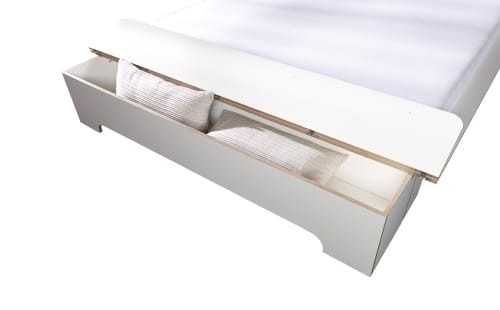 Müller Möbelwerkstätten - Plane Tweepersoonsbed - CPL wit met berk - bedstee - 160 x 200