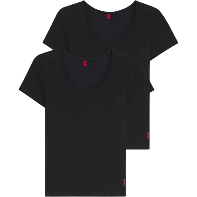 Hugo Dames T-Shirt (Set van 2) (Zwart)