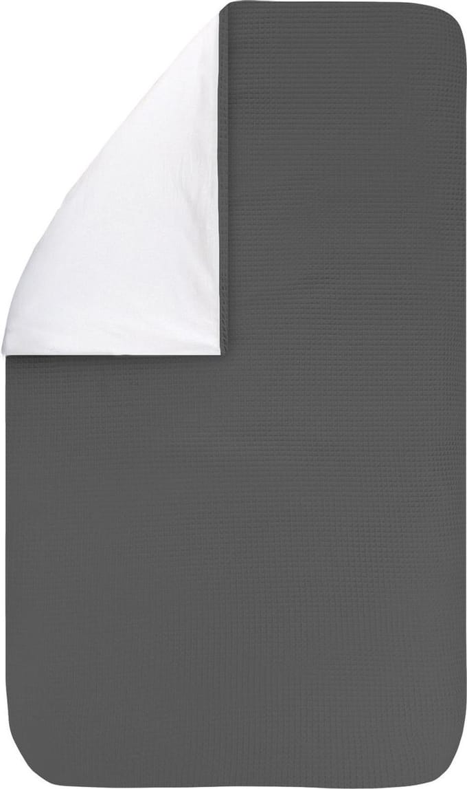 BINK Bedding Dekbedovertrek Wafel (Pique) Antraciet Ledikant 100x135 cm (geen sloop)
