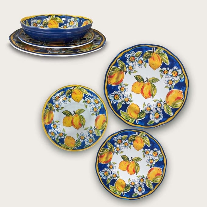 Arca LIMONI Set van 2 Melamine Ronde Diner Borden Ø28cm