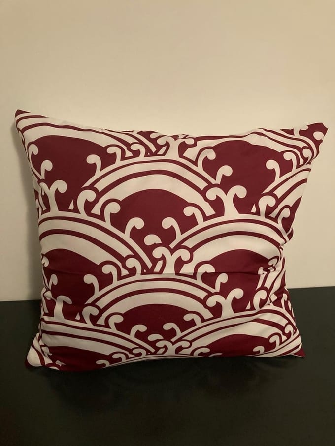 Nordic Geometry Collection Kussenhoes – Wine Red Edition - 45x45 cm