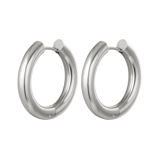Bijoutheek Oorringen Staal Zilver