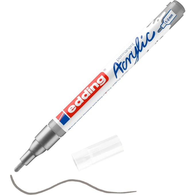 edding 5300 Acrylic "Acrylmarker - Fijn" - Zilver