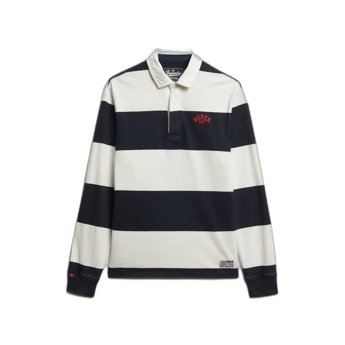 Superdry - Vintage Athletic Stripe Rugby Top - Heren - Tops