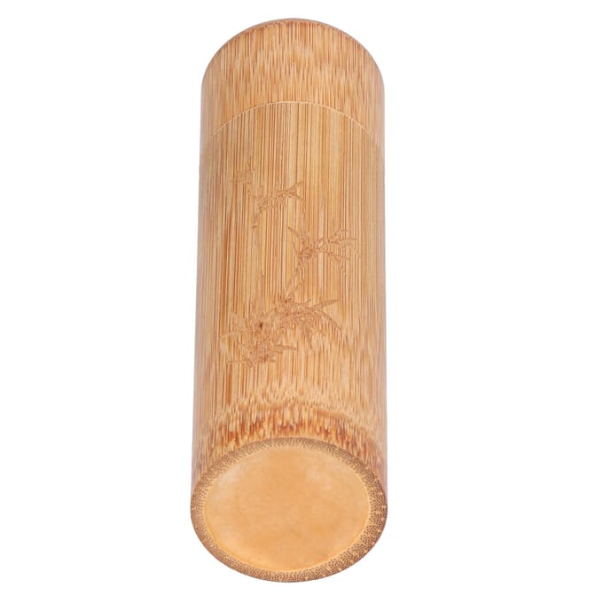 Boîte à thé Bambou Portable Récipient de stockage pour Thé Café Grains NoixStyle 2 beige