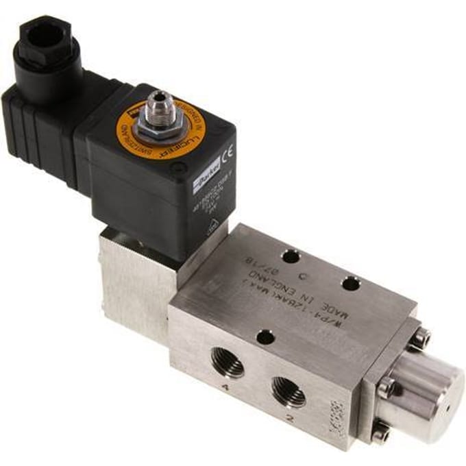 5/2 G1/4'' (G1/8'') Magneetventiel RVS 230V AC 3-12bar/42-168psi