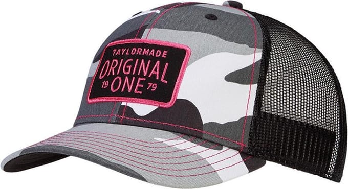 TaylorMade Original One Trucker Dames Golfcap - Camo Zwart Roze