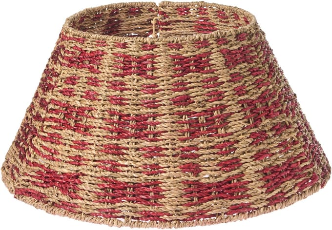 NEIGE - Kerstboomrok - Naturel/Rood - ⌀ 42 cm - Zeegras