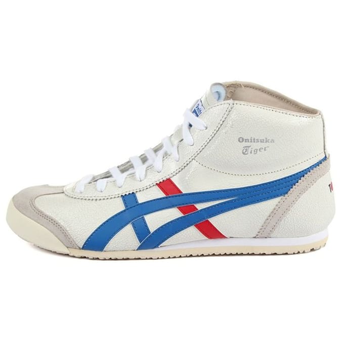 Onitsuka Tiger Mexico Mid Runner Wit Blauw Rood Unisex Sneakers DL409-0142 38 white