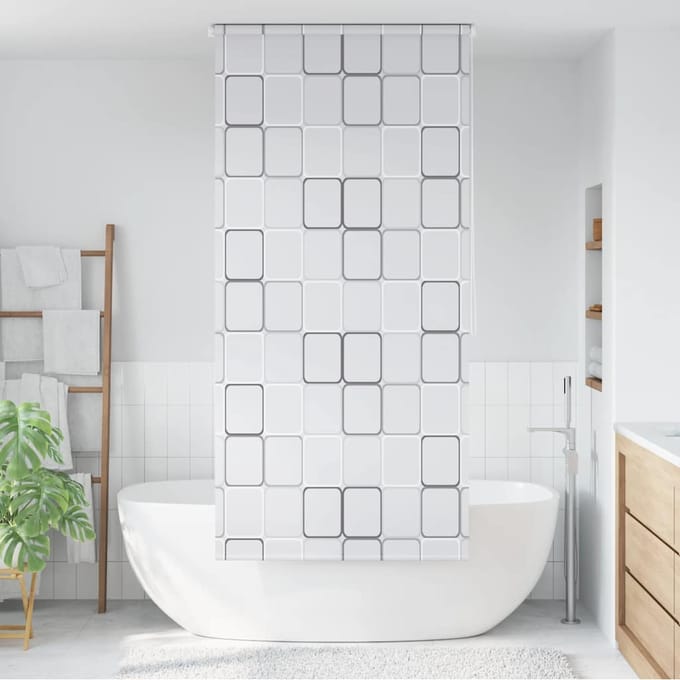 vidaXL Rolgordijn voor douche 100x240 cm vierkant