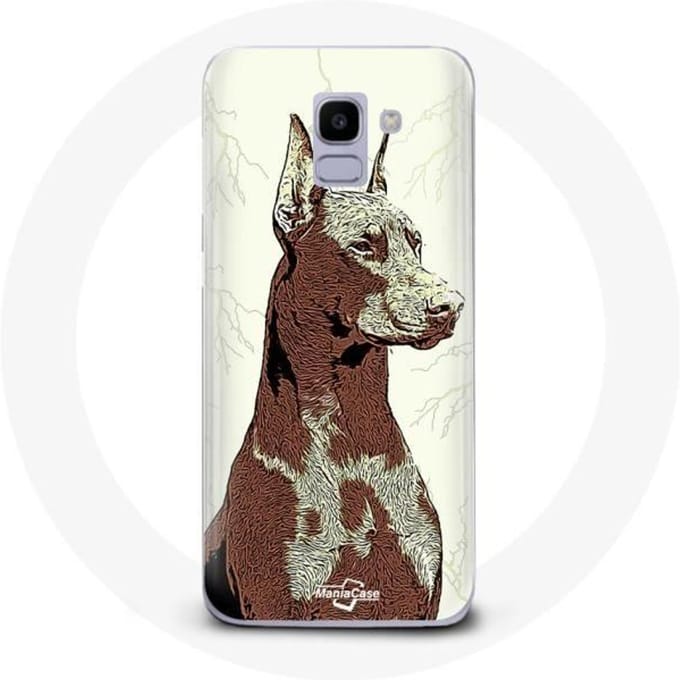 Coque pour Samsung Galaxy A8 2018 Doberman Race de chiens