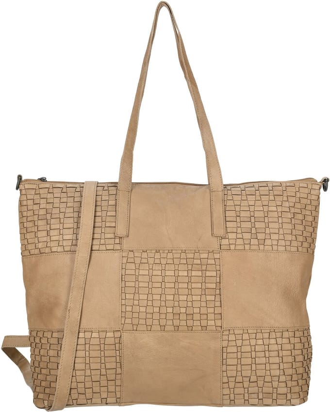 Enrico Benetti Sicily Leren Shopper - Lichttaupe
