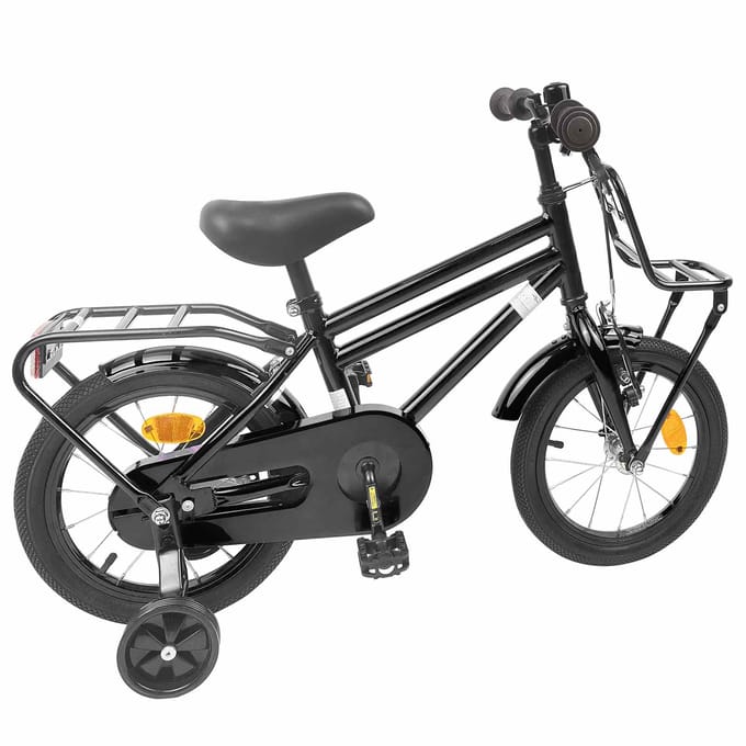 vidaXL - Kinderfiets - 12 - Inch - voor - 2-4 - jaar - oud - Zwart