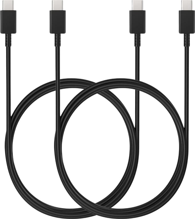 2X USB C naar USB C Kabel Zwart - 3 meter - Oplaadkabel voor Samsung Galaxy S26 / S25