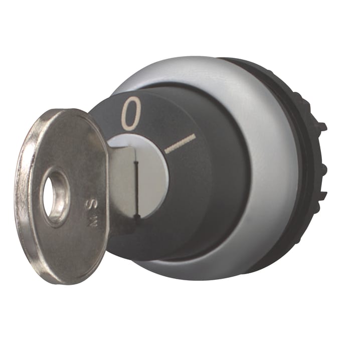 Eaton 111790 M22-WS-MS2 Sleutelknop Kunststof frontring Sleutel Zwart 1 stuk(s) Piece