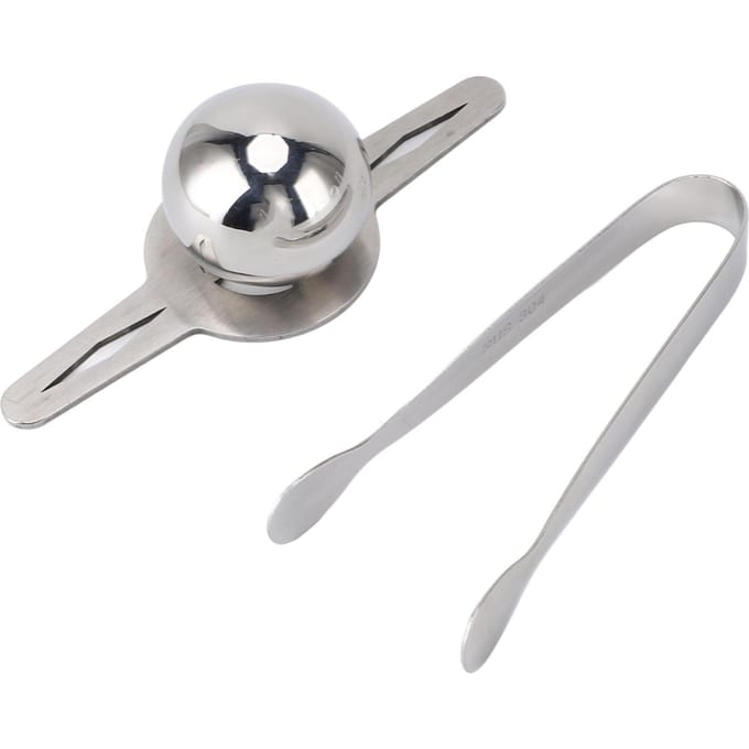 Boule Glacée à Café Acier Inoxydable Réutilisable Boule Refroidissante à Café avec Support Détachable pour la Maison L gray