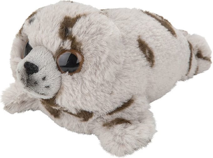 Nature Planet Zeehond knuffel - grijs - pluche - 18 cm - knuffeldier