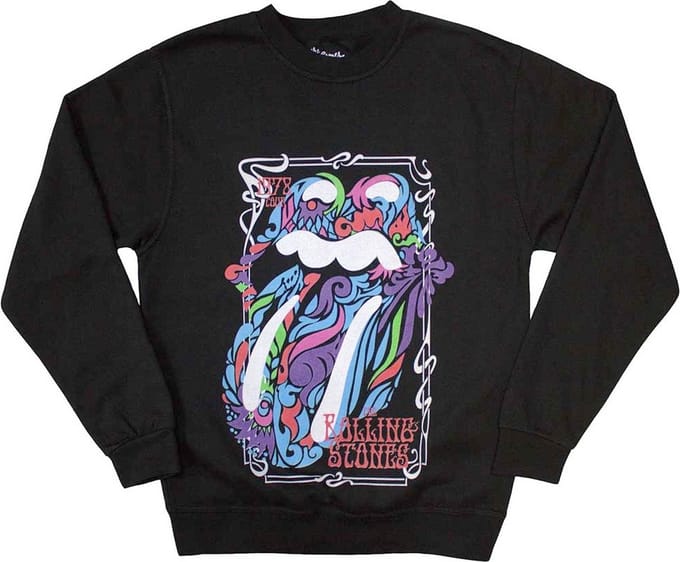 The Rolling Stones - Colour Swirls Sweater/trui - S - Zwart