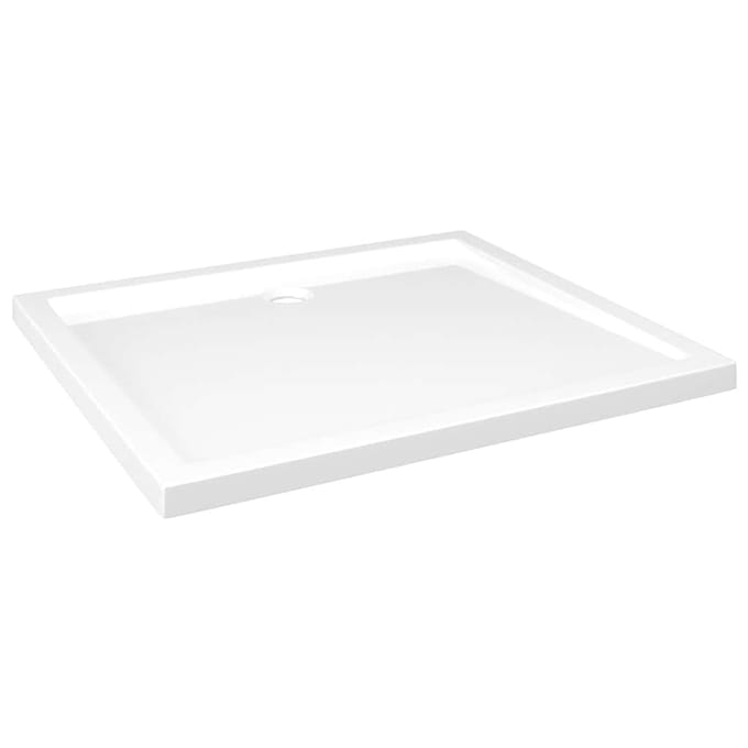 vidaXL - Douchebak - rechthoekig - 80x90 - cm - ABS - wit