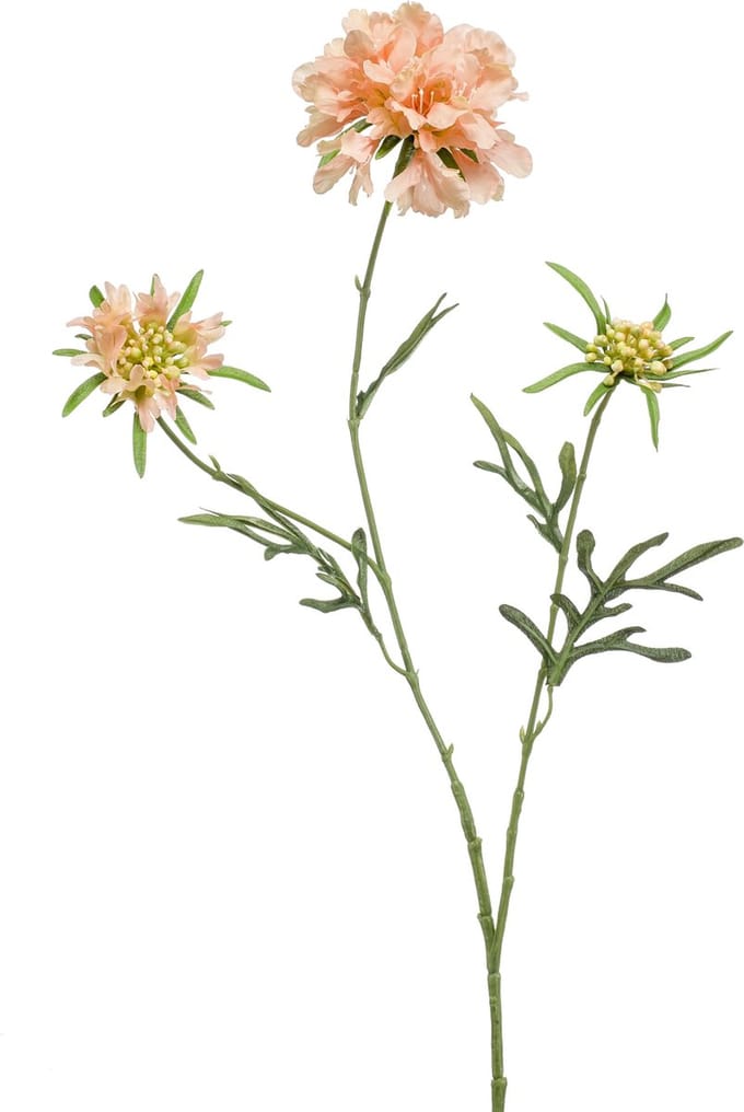 Emerald - Kunstbloem Duifkruid 77cm peach - Kunstplant voor binnen