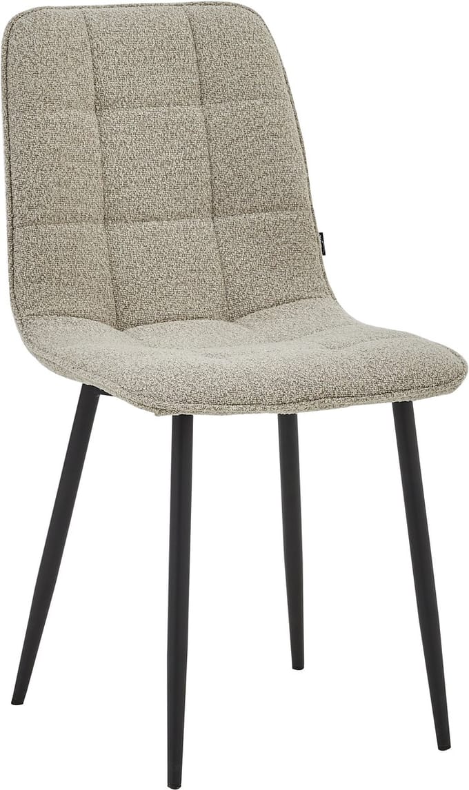 Colenis Bloqs Eetkamerstoel – Beige – Bouclé – Set van 4
