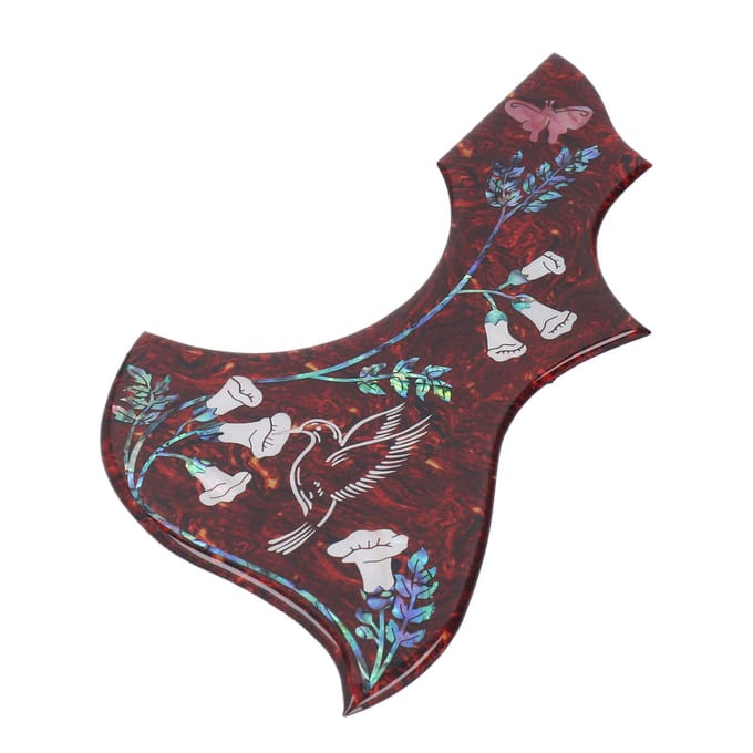 Pickguard Colibri Remplacement Guitare Acoustique Dos Auto-Adhésif Anti-Rayures 2mm Épais gray