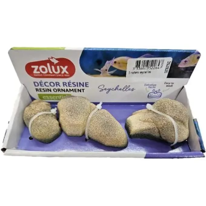 Aquarium decoratie rotsen Zolux Seychelles (x3)