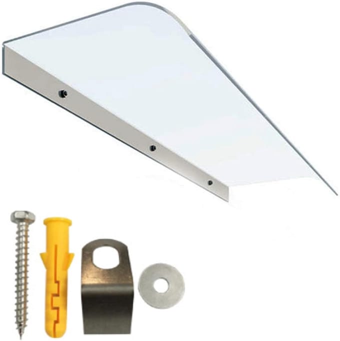 Deurluifel Dakbescherming - Regenkap Raamkap - Buitenbescherming - Transparant Polycarbonaat