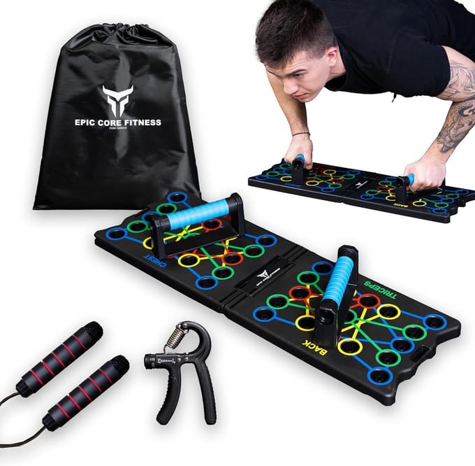 Multifunctioneel Push Up Board met Springtouw en Handgrepen - 32-in-1 Krachttraining en Cardiovasculaire Uitrusting