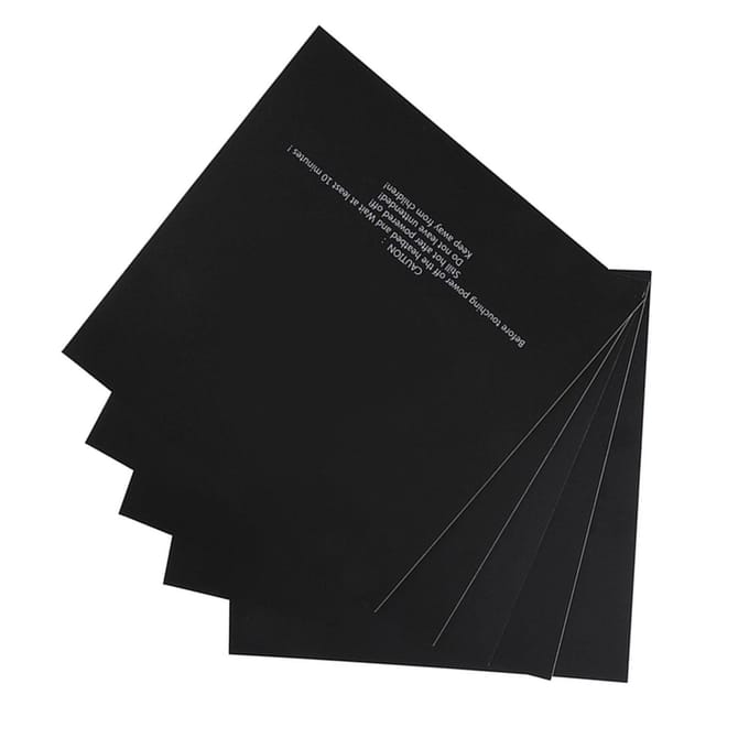 5 stuks 220x220mm 3D Printer Onderdeel Verwarmd Bed Plaat Print Stickers black
