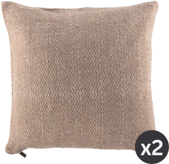 Tiseco - Kussen ARTEM (gevuld) - SET/2 - 45x45 cm, taupe