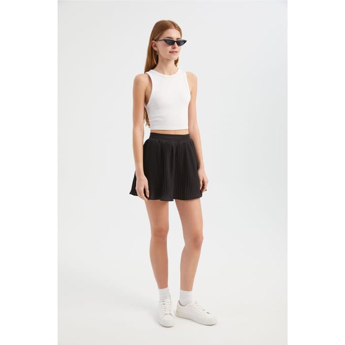Hoge Taille Plissee Minirok