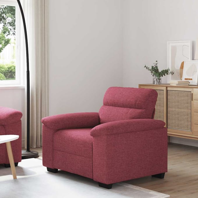 vidaXL - Bankstoel - Wijnrood - 100x81x84 - cm - Stof