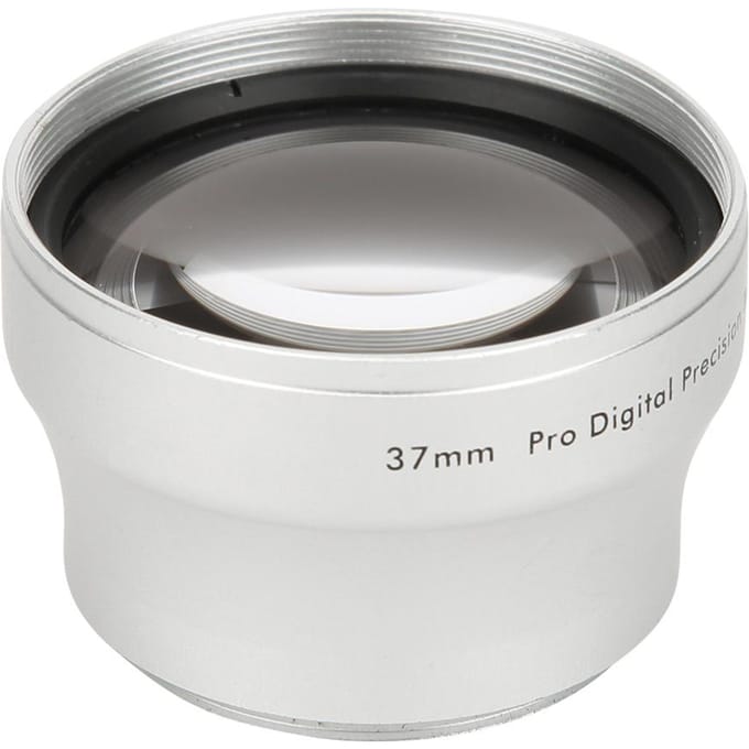 37MM 2X Aluminiumlegering Vergroting Converter Lens voor 37MM Diameter Camera Lens gray