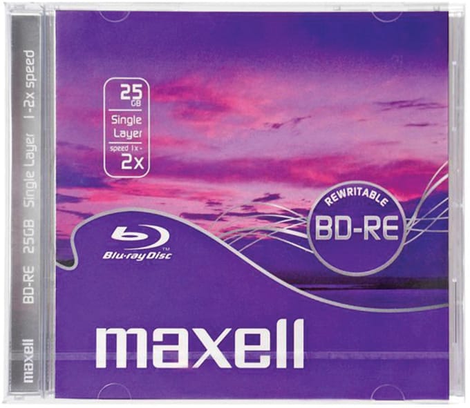 Maxell behuizing: MAXELL BLU-RAY 1-2X SPEED 25GB SINGLE LAYER