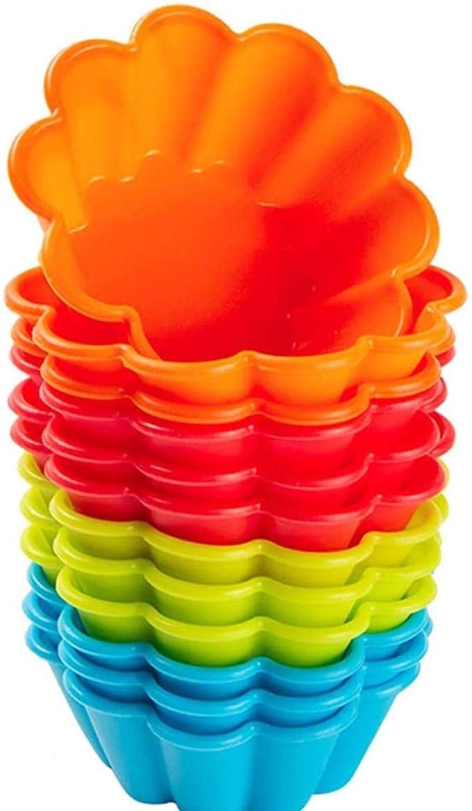 Dailygoods - Eiertaartvorm Siliconen 12 Pack Mini Tart Tins - Herbruikbare Cake Mold