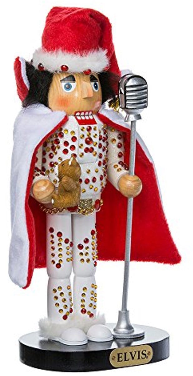 Notenkraker Elvis in Wit Pak - 25,5 cm