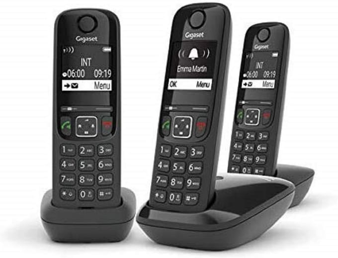 Draadloze DECT Telefoon Trio Zonder Antwoordapparaat - Zwart