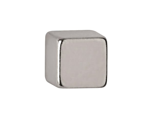 MAUL Magneet Kubus 10 stuks 1,1 kg staal metaal Neodymium 0.5 x 0.5 x 0.5 cm zilver
