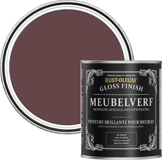 Rust-Oleum Donkerpaars Meubelverf Hoogglans - Mulberry Straat 750ml